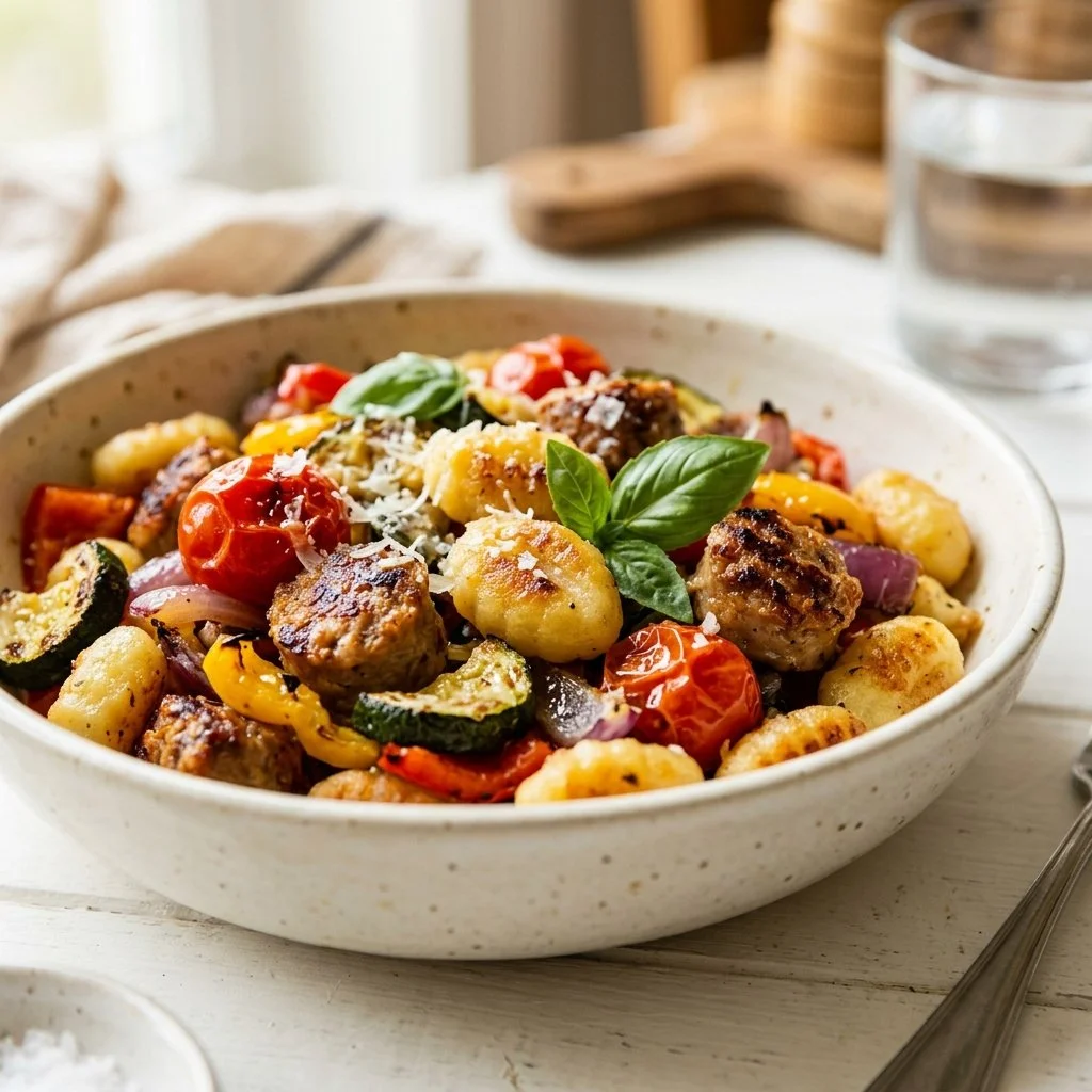 Sheet Pan Gnocchi with Summer Vegetables and Sausage