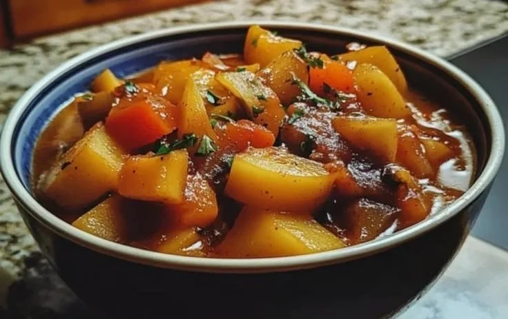 Slow Cooker Root Vegetable Stew