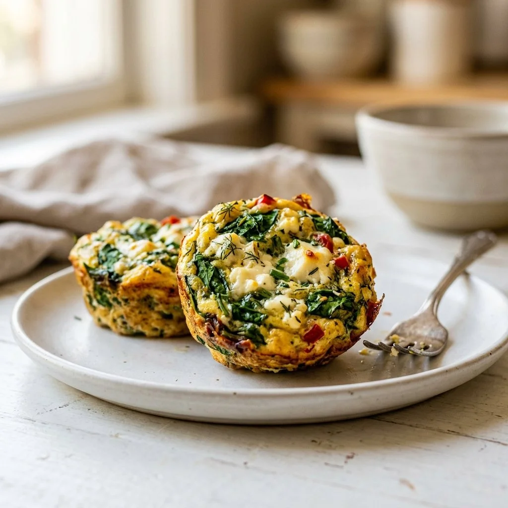 Spinach and Feta Egg White Bites