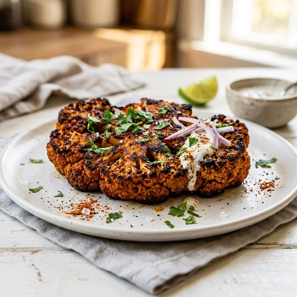 Tandoori Spiced Grilled Cauliflower Steaks