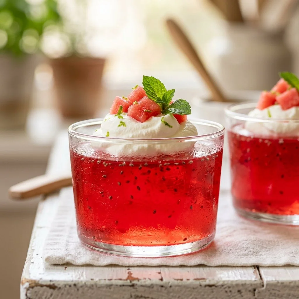 Watermelon Gelatin Cups Recipe