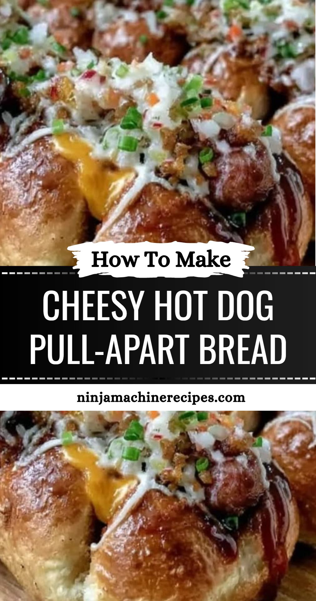 Cheesy Hot Dog Pull Apart Bread