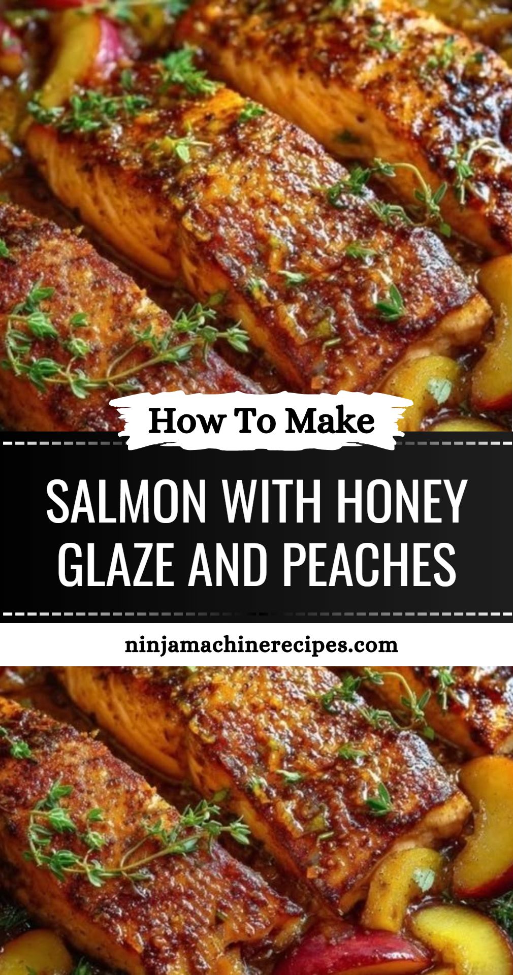 Salmon Honey Glaze Peaches