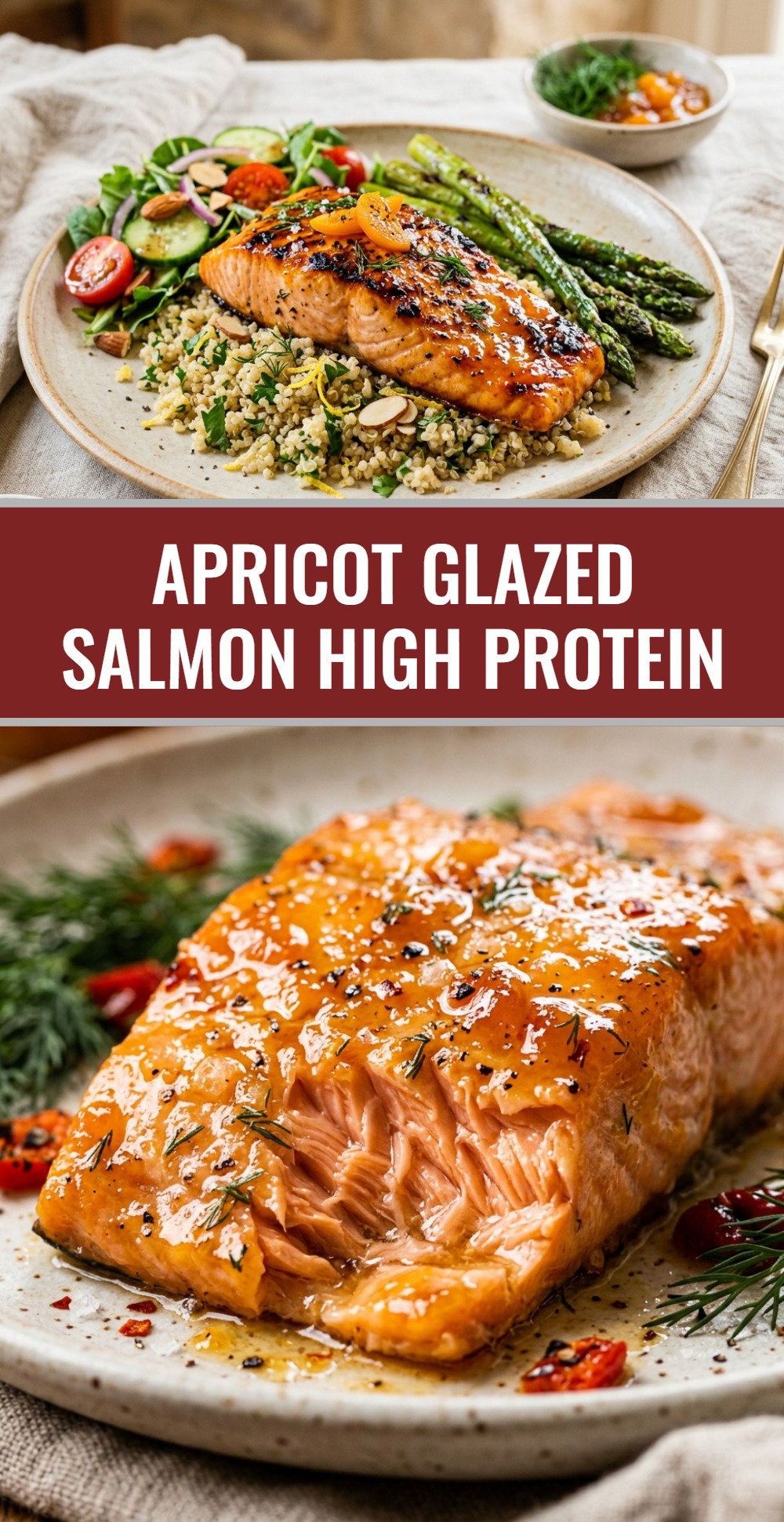 Apricot Glazed Salmon High Protein