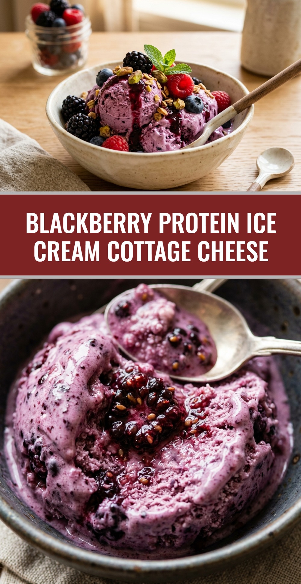 Blackberry Protein Ice Cream Cottage Cheese