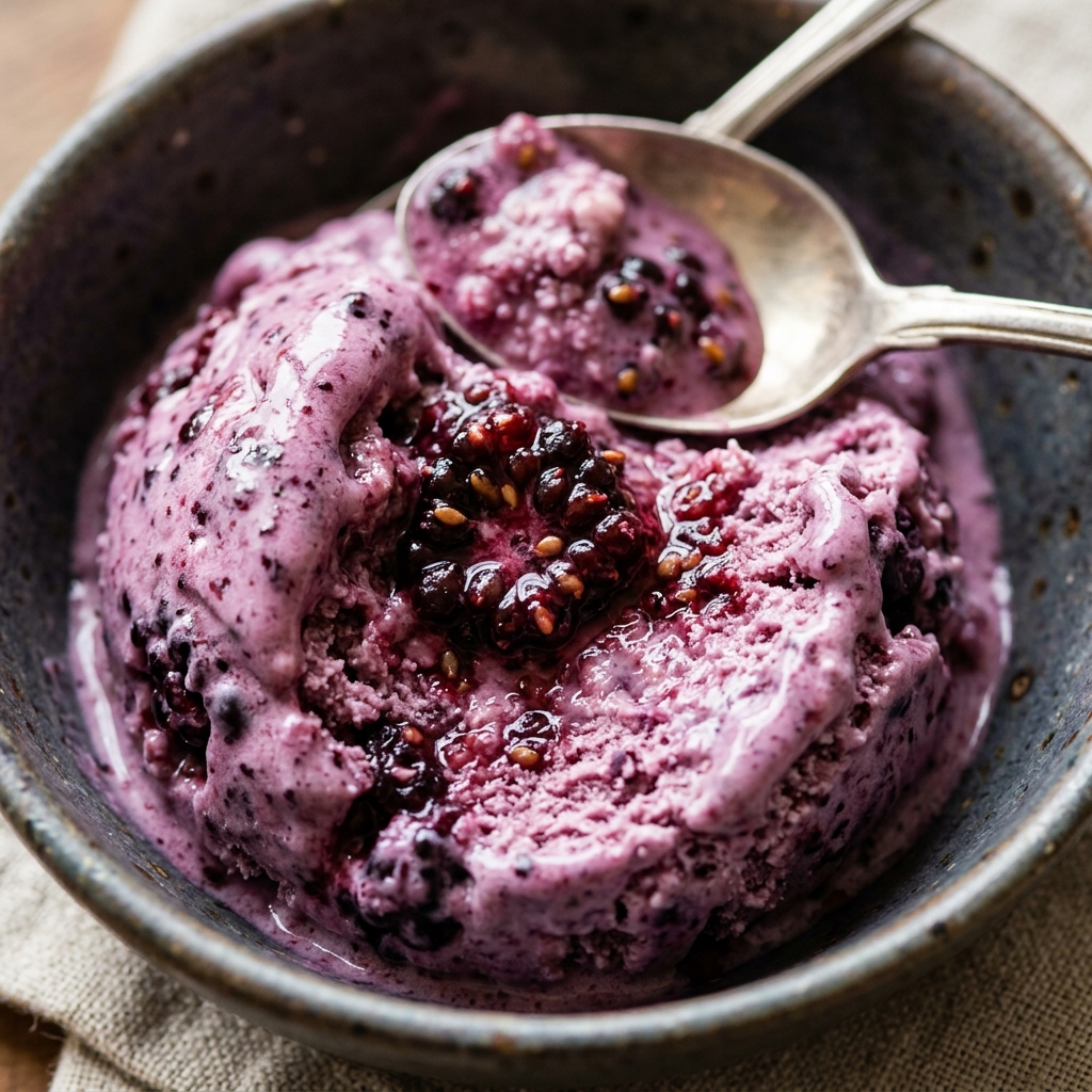 Blackberry Protein Ice Cream Cottage Cheese