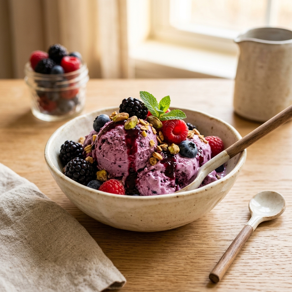 Blackberry Protein Ice Cream Cottage Cheese