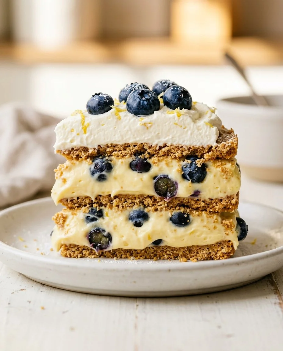 Blueberry Lemon Icebox Cake