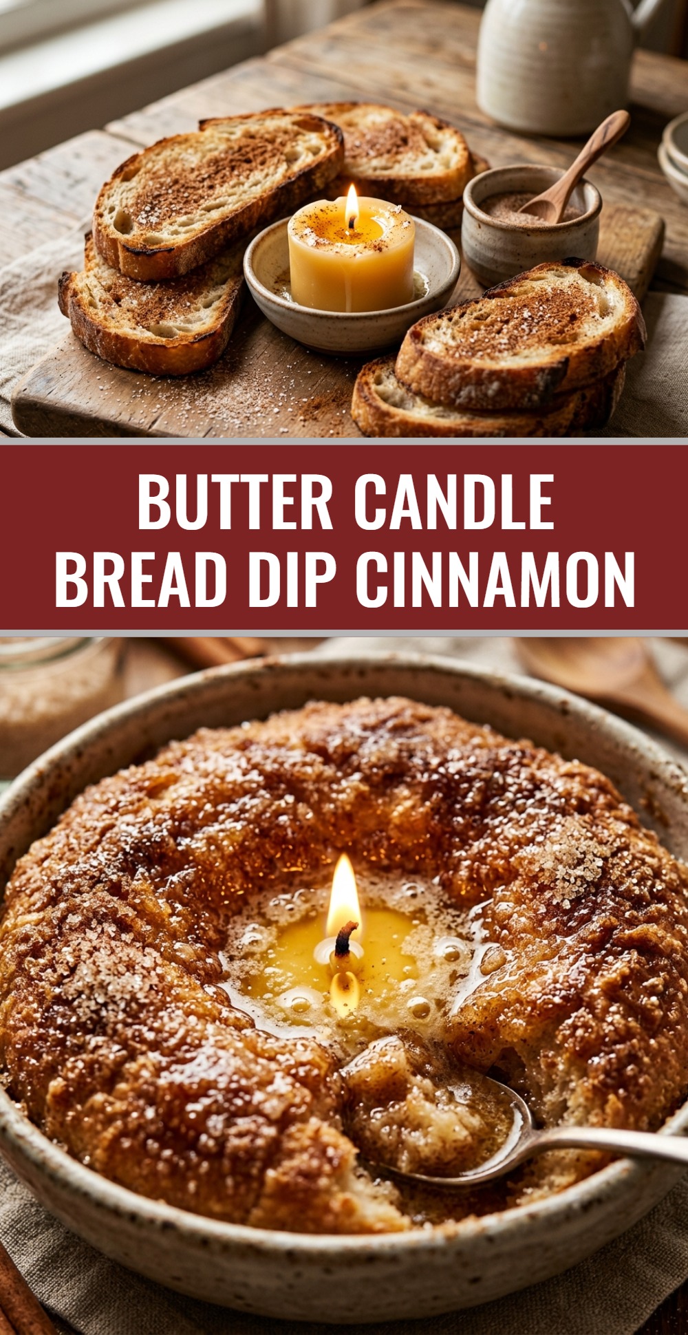 Butter Candle Bread Dip Cinnamon