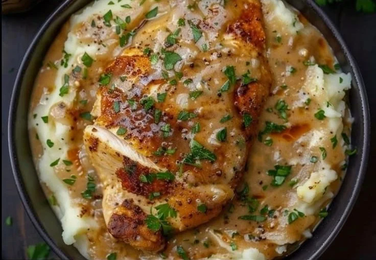 Chicken With Gravy And Mashed Potatoes