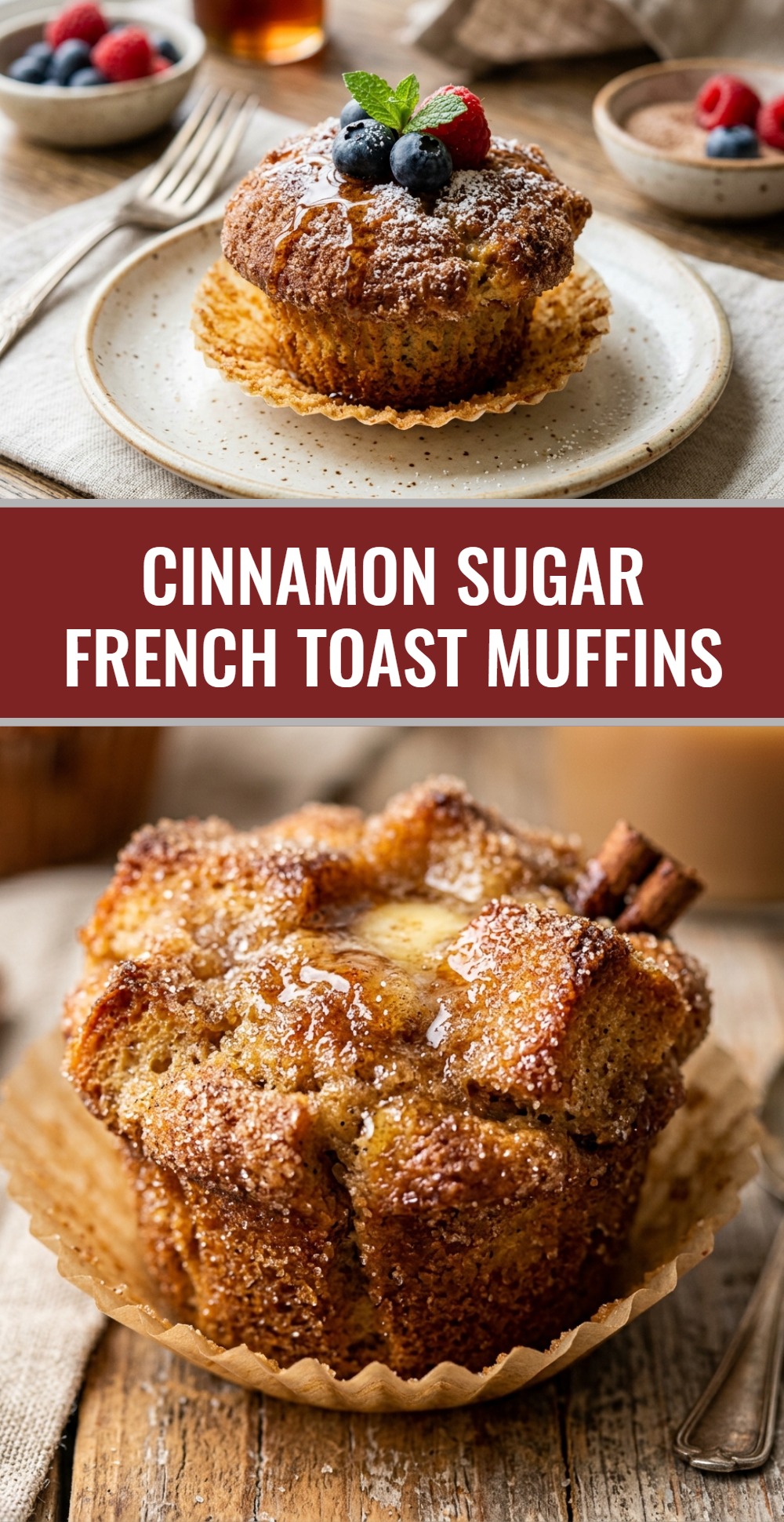 Cinnamon Sugar French Toast Muffins