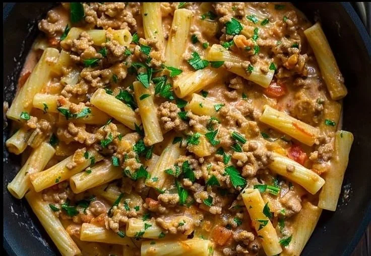 Creamy Pasta With Ground Meat
