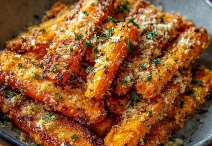 Crispy Baked Parmesan Carrots