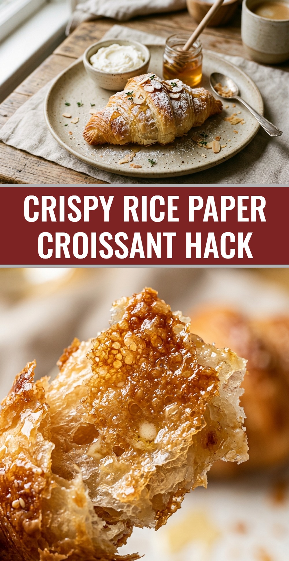 Crispy Rice Paper Croissant Hack