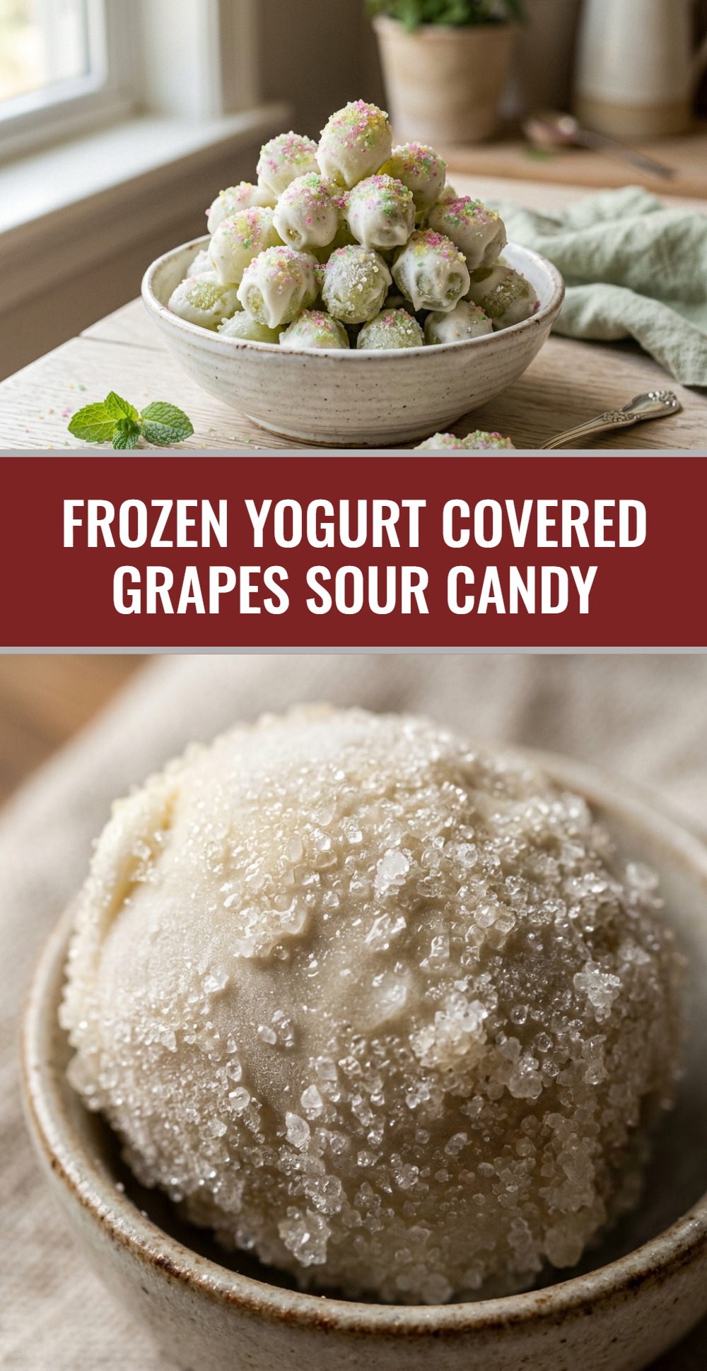 Frozen Yogurt Covered Grapes Sour Candy