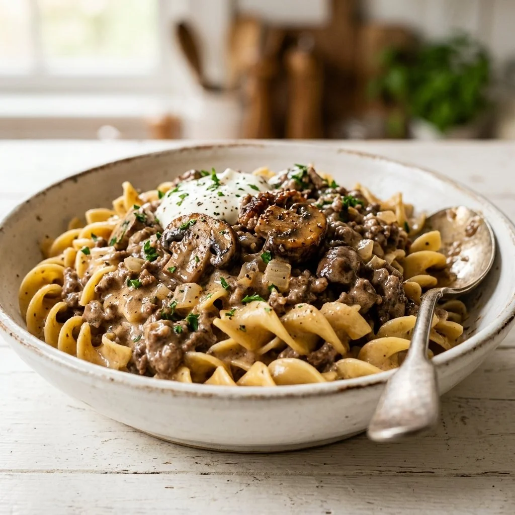 Ground Beef Stroganoff Recipe
