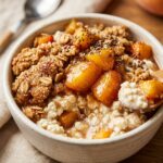 High Protein Peach Cobbler Cottage Cheese