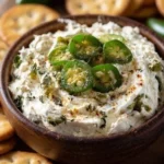 Creamy jalapeño dip with cream cheese for a delicious appetizer