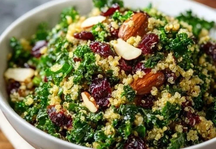 Quinoa Kale Salad With Cranberries