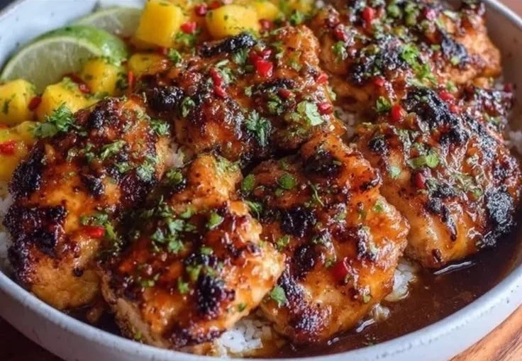 Mango Glazed Chicken Thighs