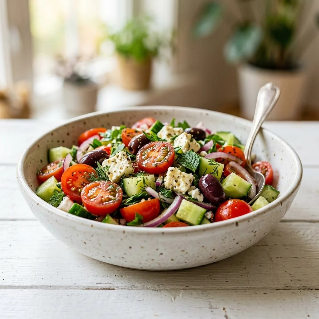 Mediterranean Cucumber Tomato Salad Recipe