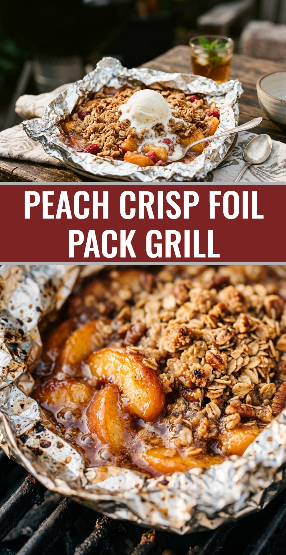 Peach Crisp Foil Pack Grill