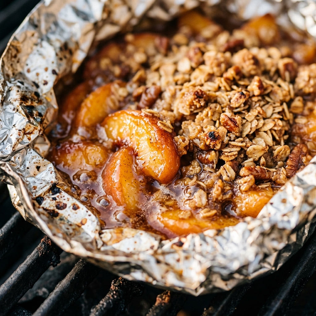 Peach Crisp Foil Pack Grill