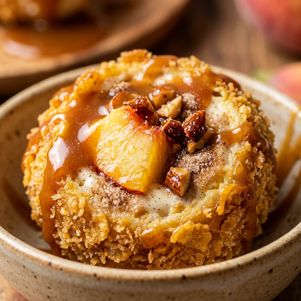 Peach Fried Ice Cream