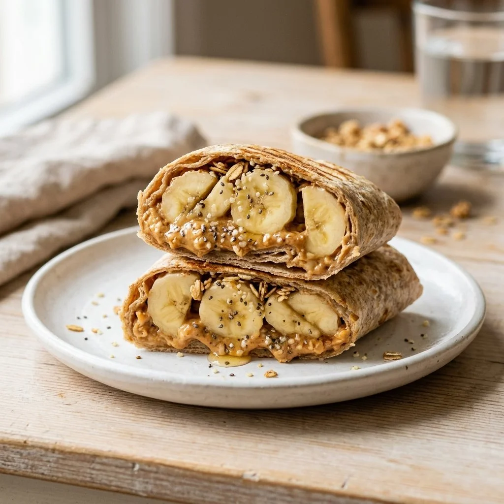 Peanut Butter Banana Breakfast Wrap Recipe
