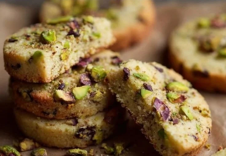 Pistachio Shortbread Cookies