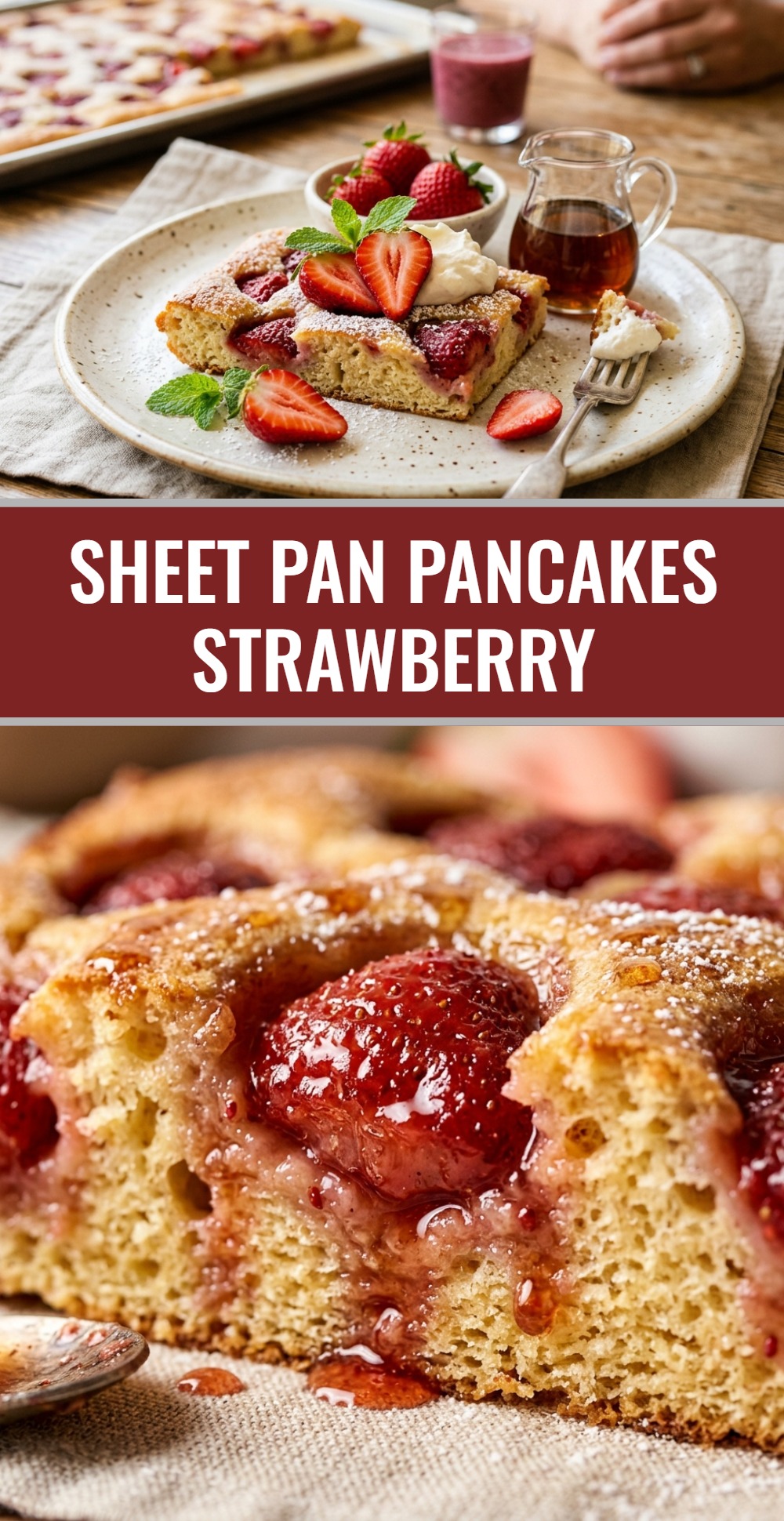 Sheet Pan Pancakes Strawberry