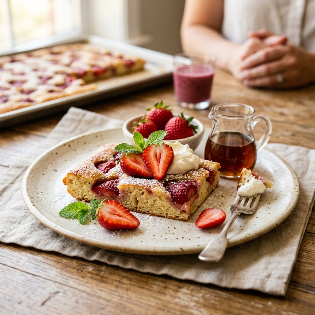 Sheet Pan Pancakes Strawberry