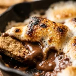 Deliciously gooey S'mores Dip Skillet baked in an oven, perfect for dessert.