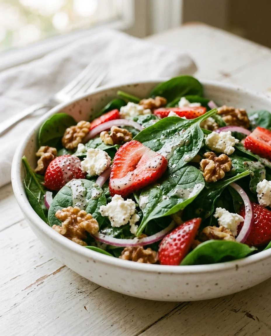 Strawberry Spinach Salad with Poppy Seed