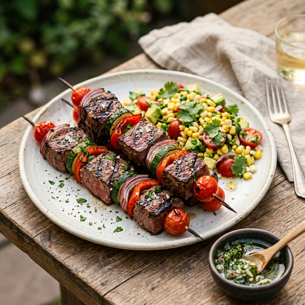 Summer Grilling Steak Kabobs 52g Protein