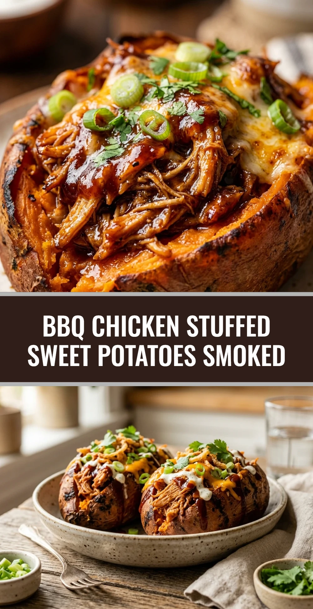 BBQ Chicken Stuffed Sweet Potatoes Smoked
