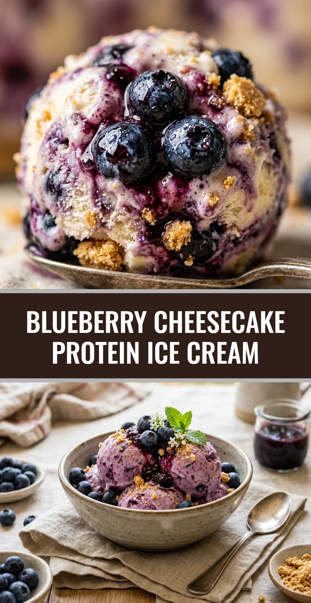 Blueberry Cheesecake Protein Ice Cream