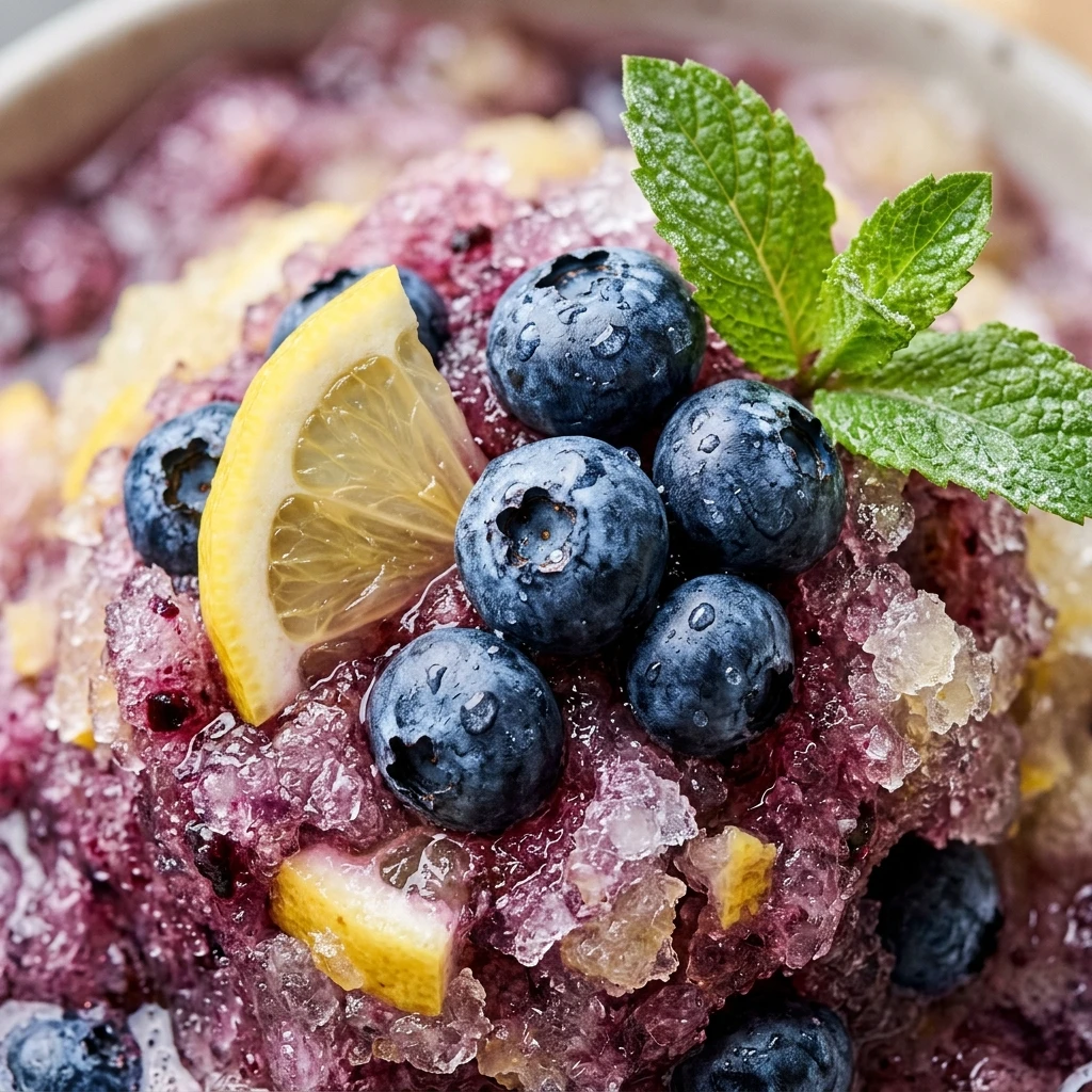 Blueberry Lemonade Slushie No Sugar