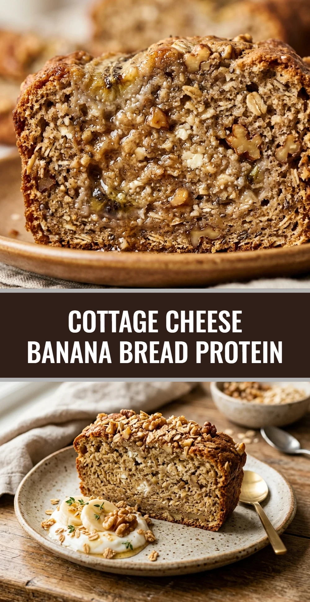 Cottage Cheese Banana Bread Protein