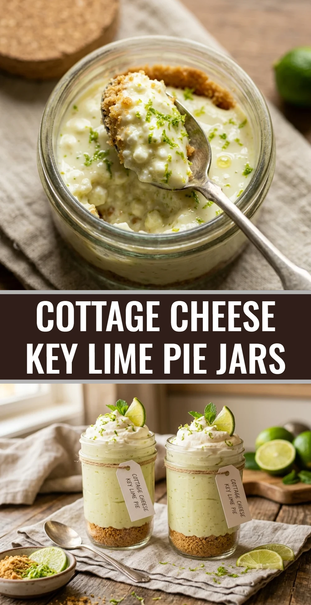 Cottage Cheese Key Lime Pie Jars