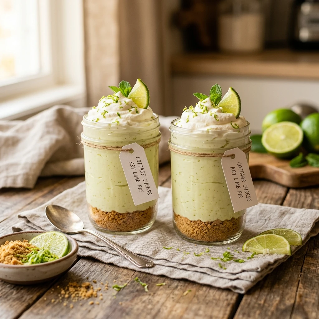 Cottage Cheese Key Lime Pie Jars