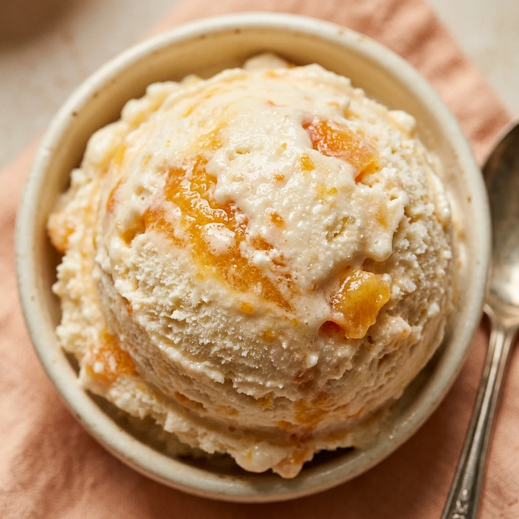Cottage Cheese Peach Ice Cream High Protein