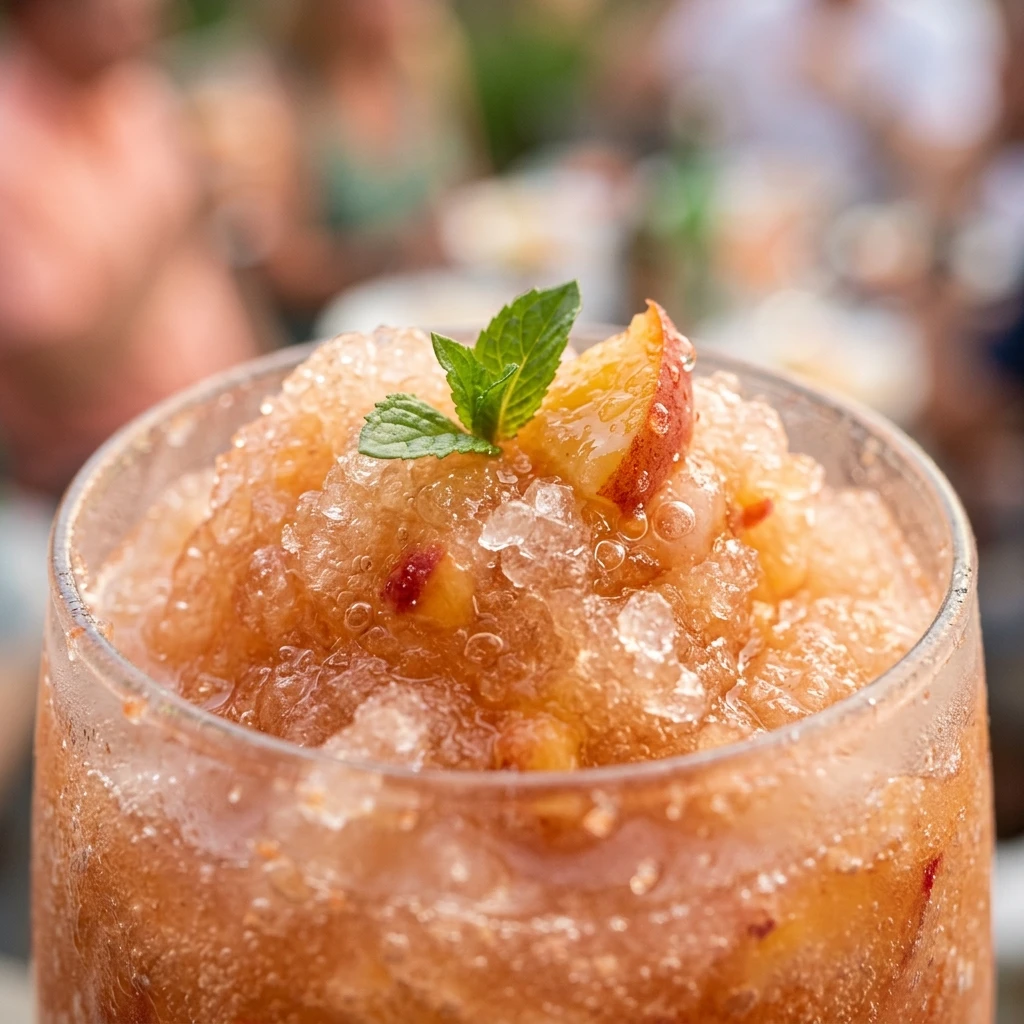 Peach Wine Slushie Summer Party