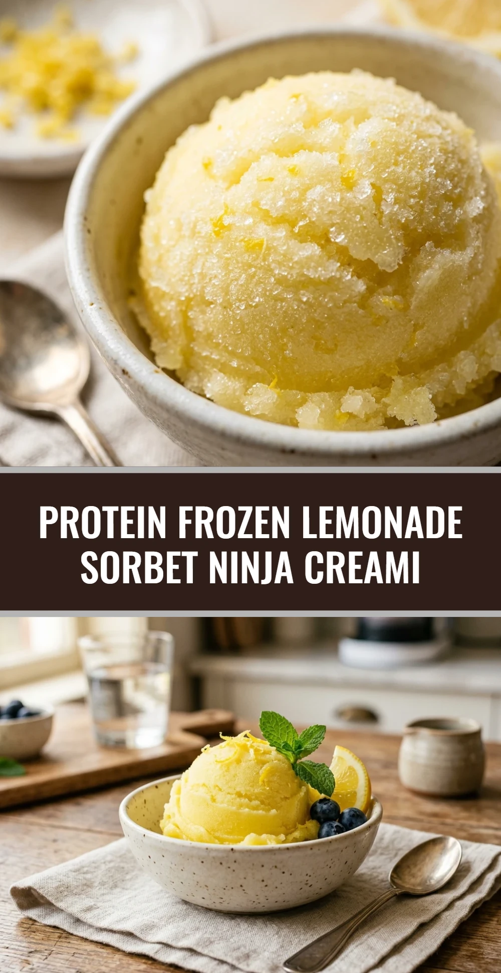 Protein Frozen Lemonade Sorbet Ninja Creami