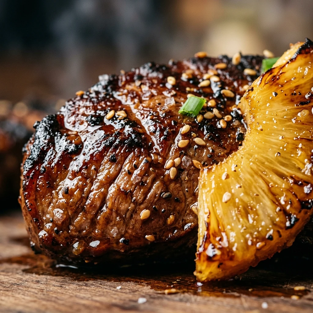 Smoked Pineapple Teriyaki Steak Woodfire