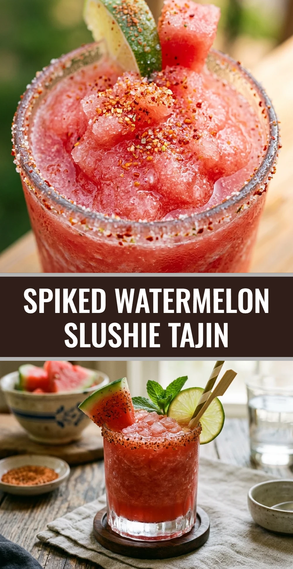 Spiked Watermelon Slushie Tajin