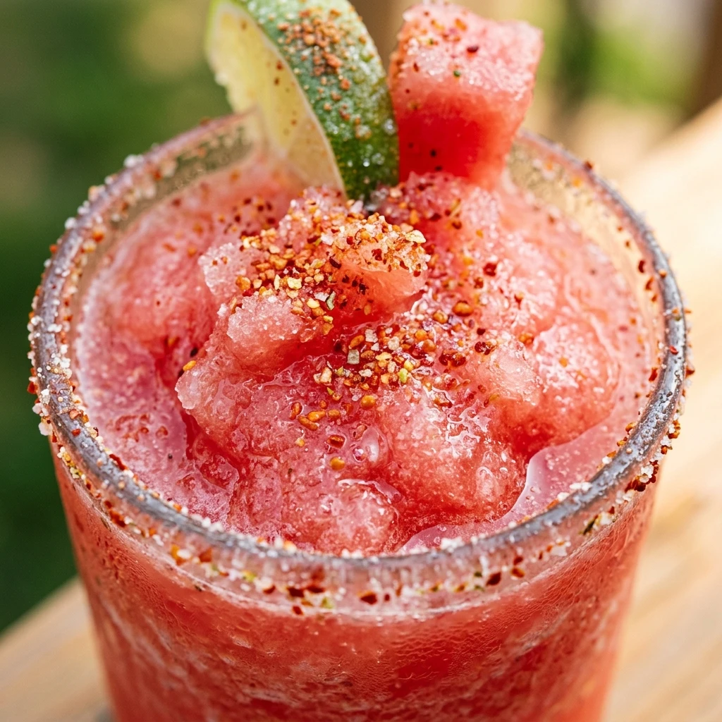Spiked Watermelon Slushie Tajin