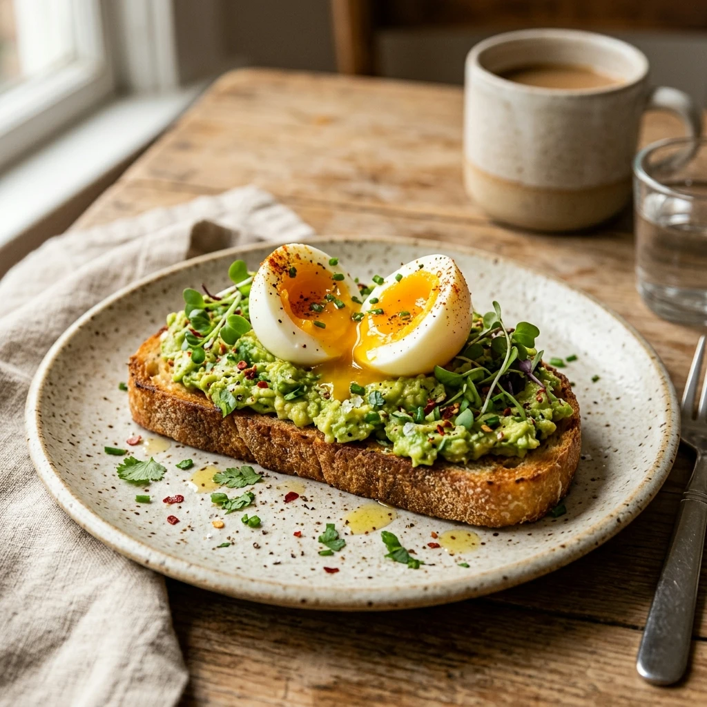 Air Fryer Avocado Toast with Egg
