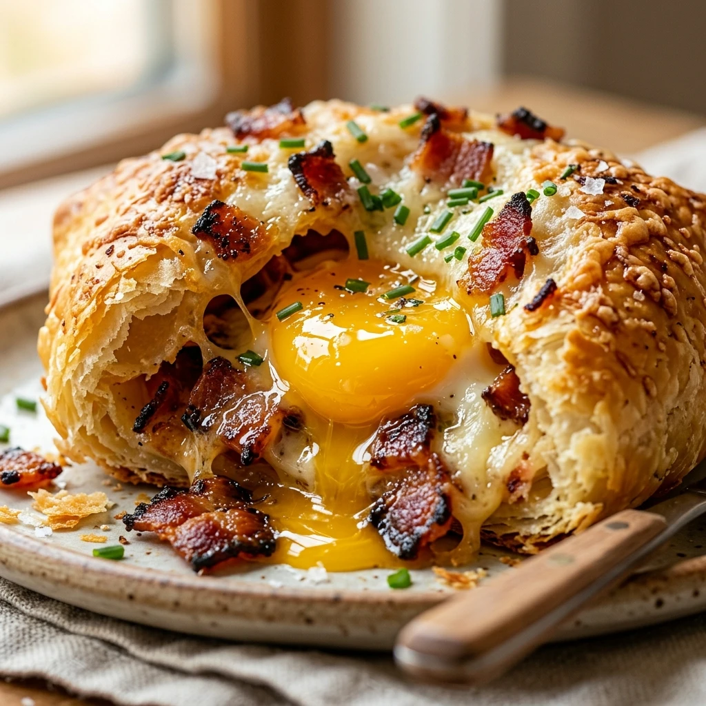 Air Fryer Bacon and Eggs Breakfast Bomb