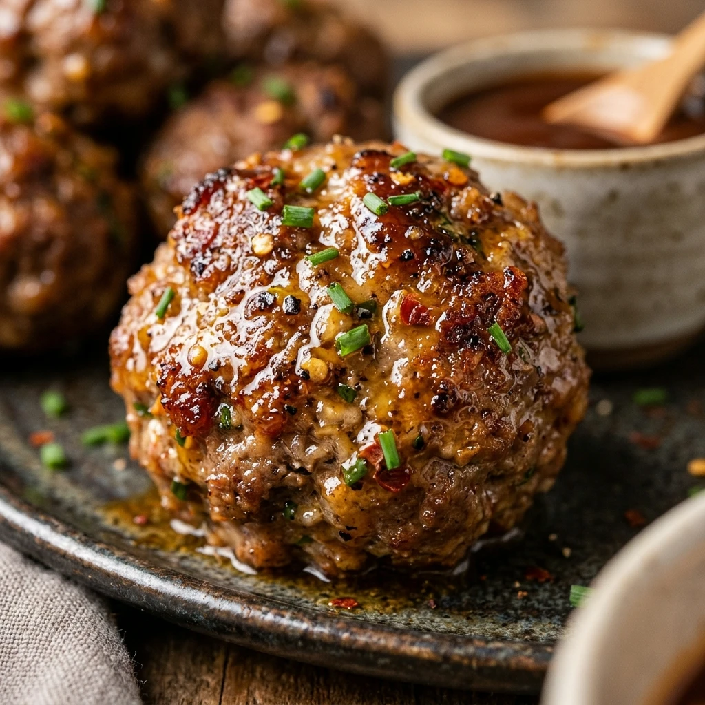 Air Fryer BBQ Beef Meatballs